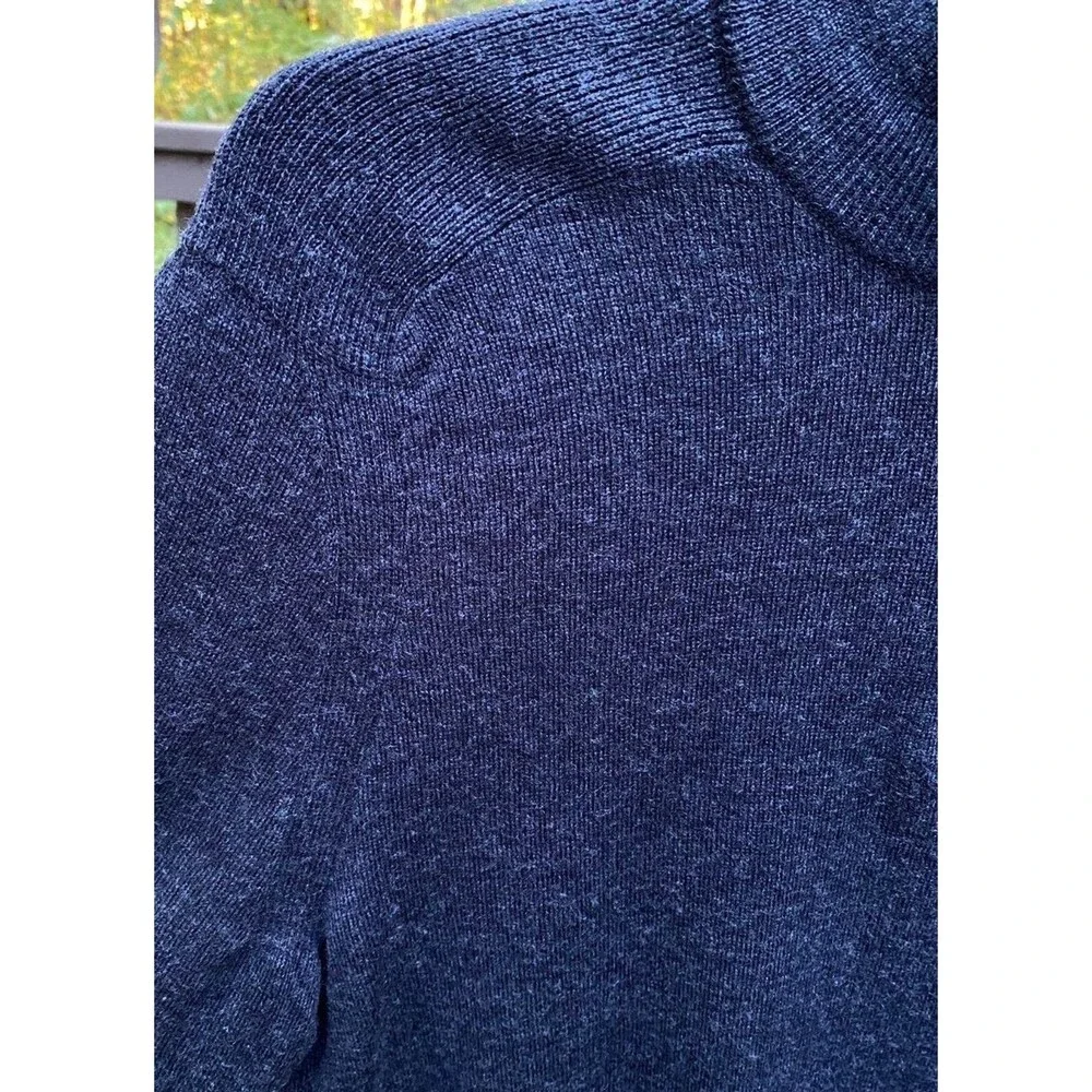 Express Merino Wool Quarter Zip Sweater M Charcoal Mock Neck Preppy Classic